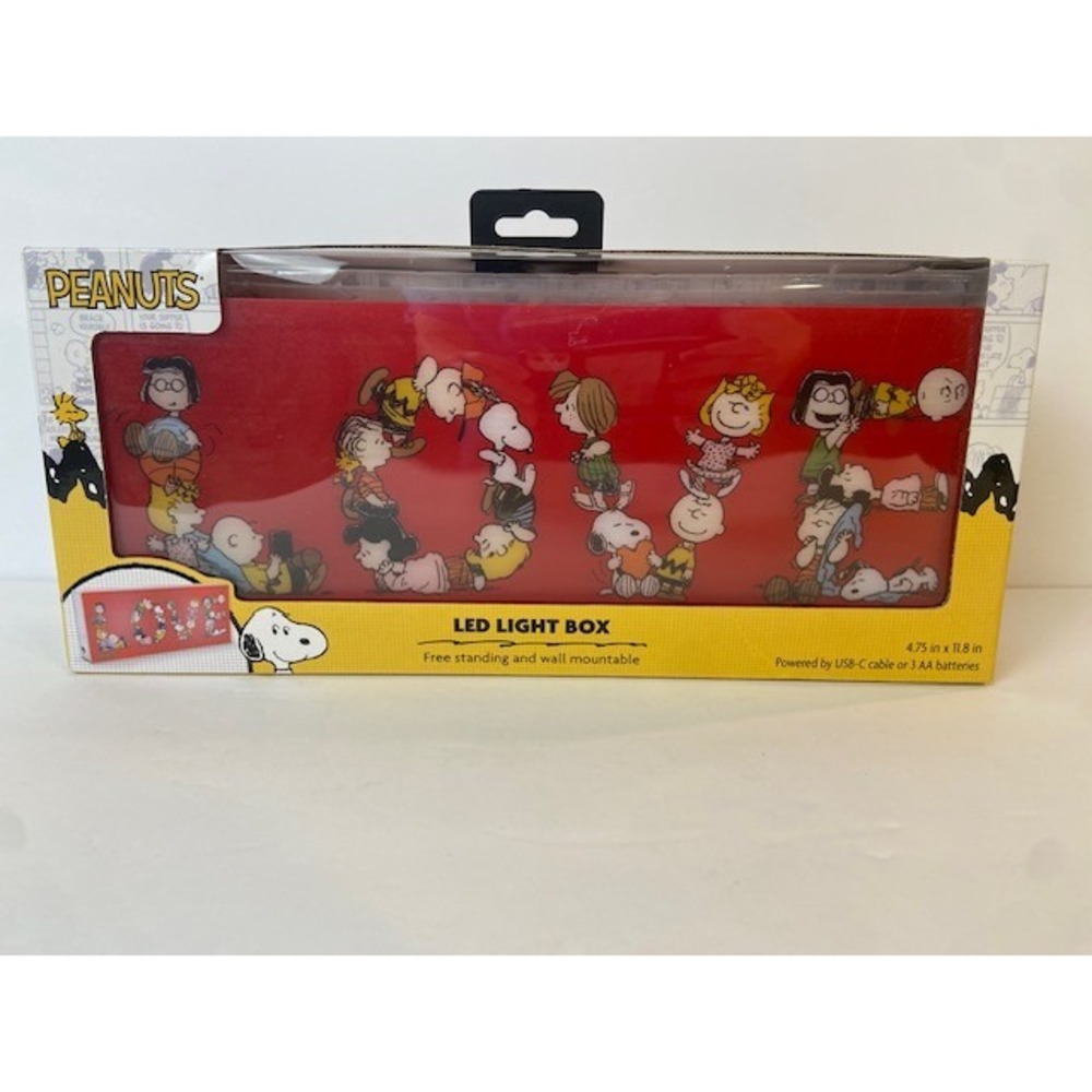 Peanuts Snoopy Charlie Brown LOVE LED Light Box Wall Mount or Free Standing